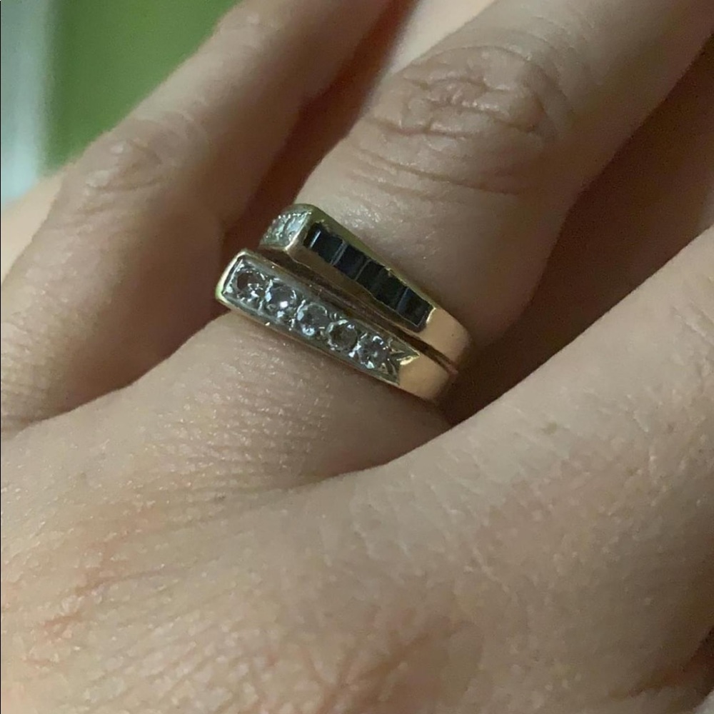 ❌SOLD ❌14k sapphire and diamond ring